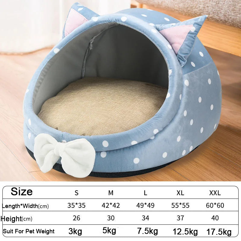 Cozy Foldable Pet House for Dogs and Cats