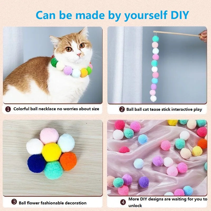 Interactive Kittens Plush Ball Cat Toys-2