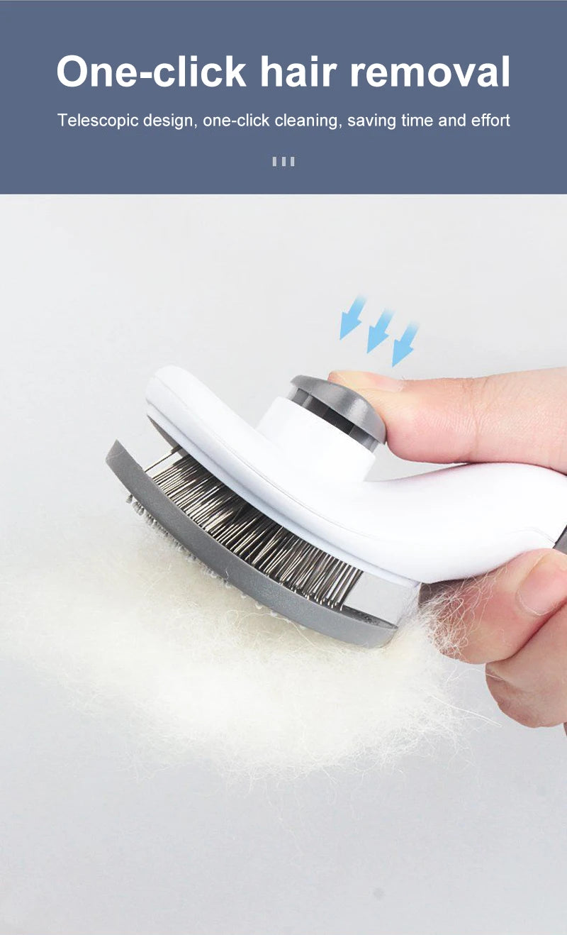 Self-Cleaning Pet Hair Remover Brush