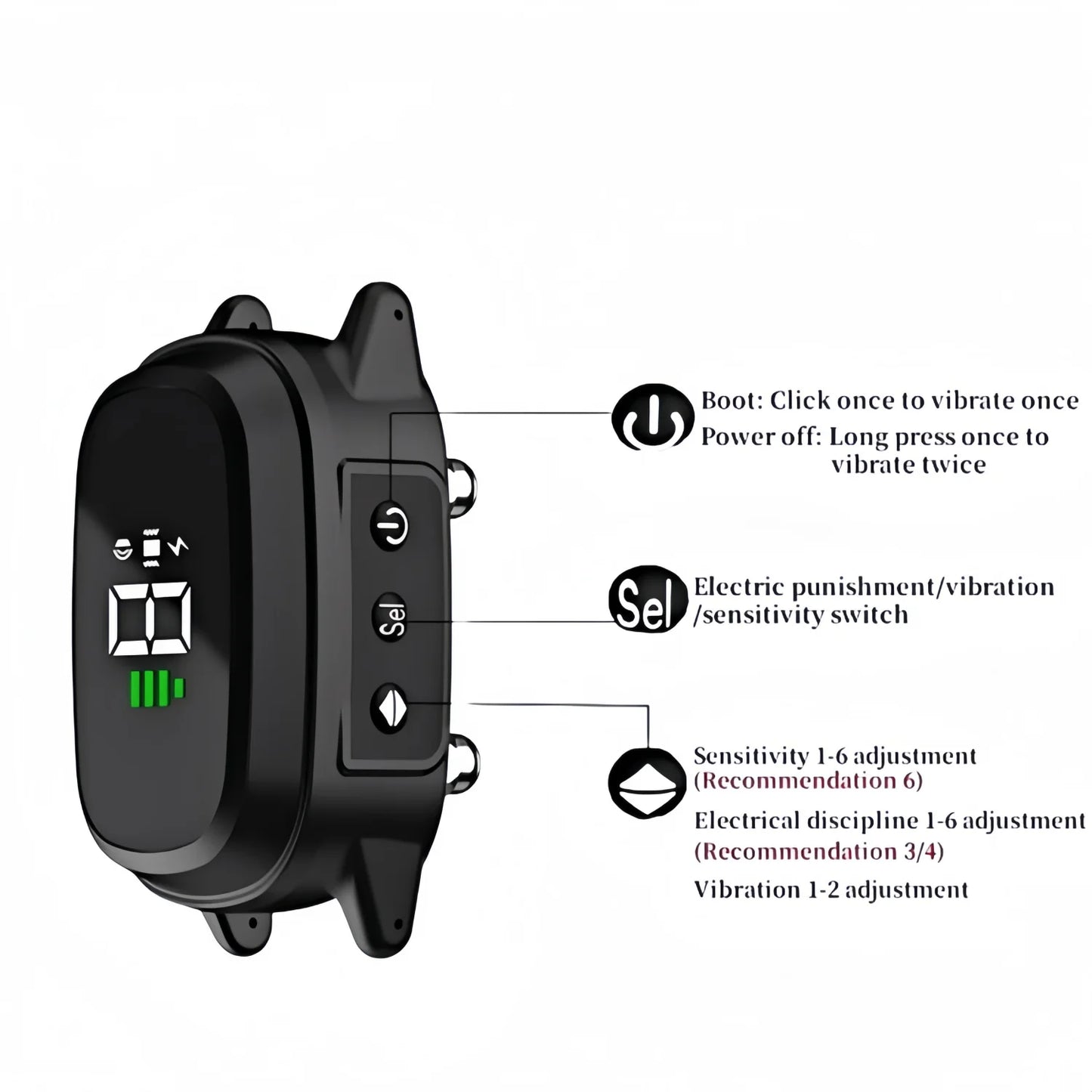 Anti-Barking Training Collar – Waterproof & Rechargeable