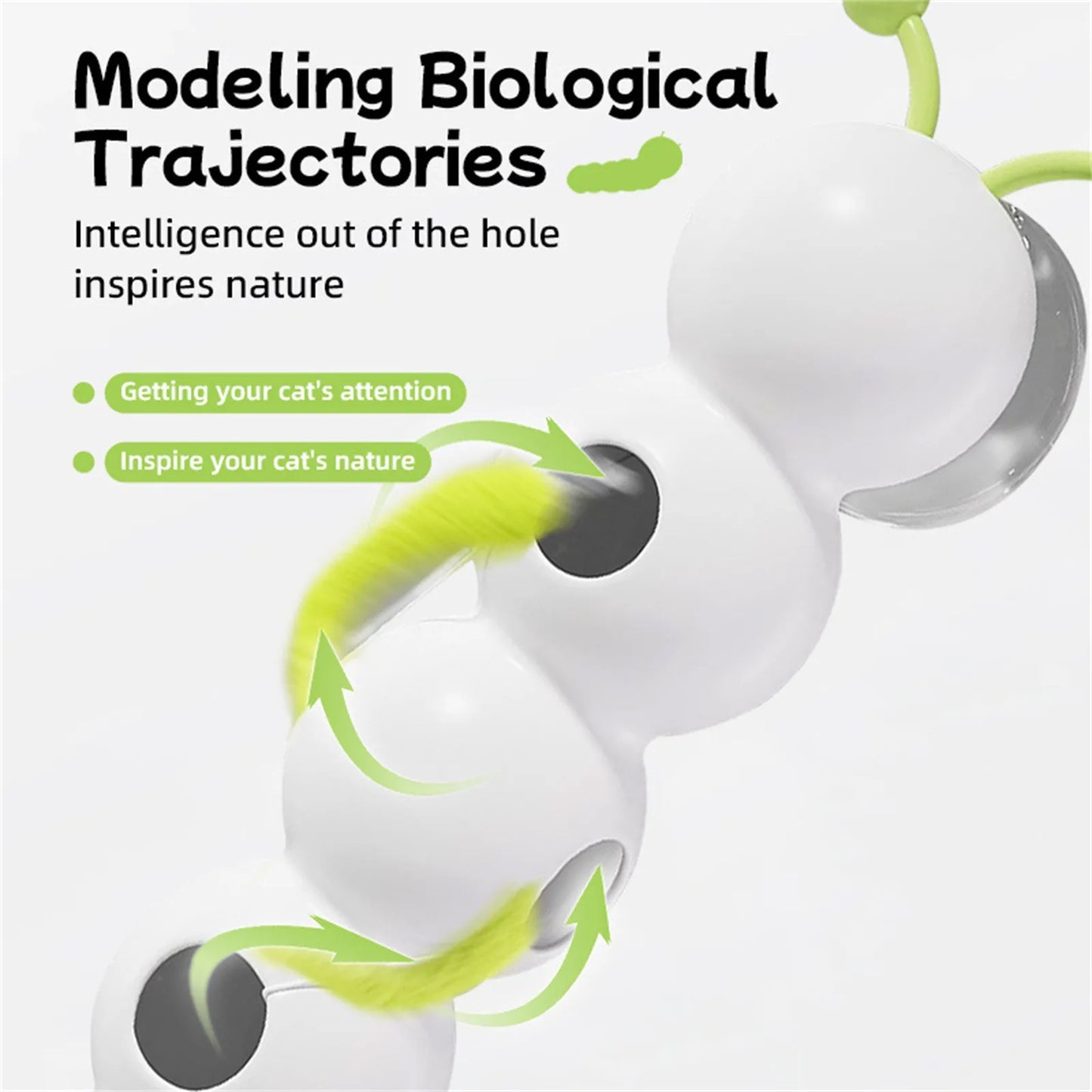 Electric Caterpillar Cat Toy – Interactive Smart Teasing Toy