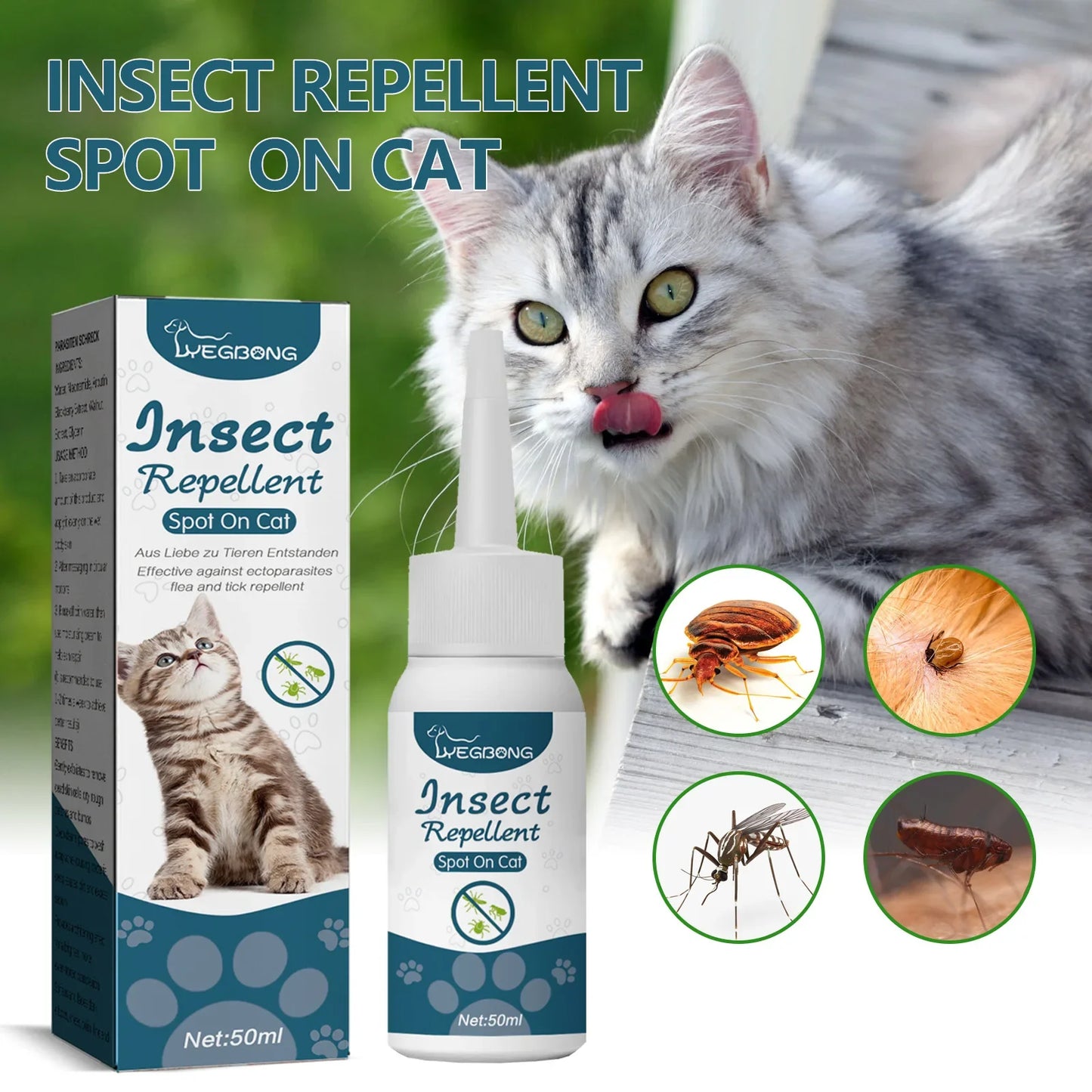 Pet Flea & Tick Killer Drops for Dogs and Cats