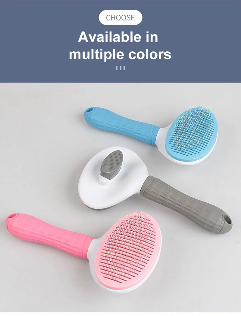 Self-Cleaning Pet Hair Remover Brush
