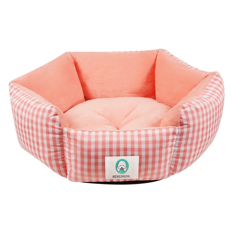Luxury Pet Bed – Soft Cotton Square Bed for Dogs and Cats
