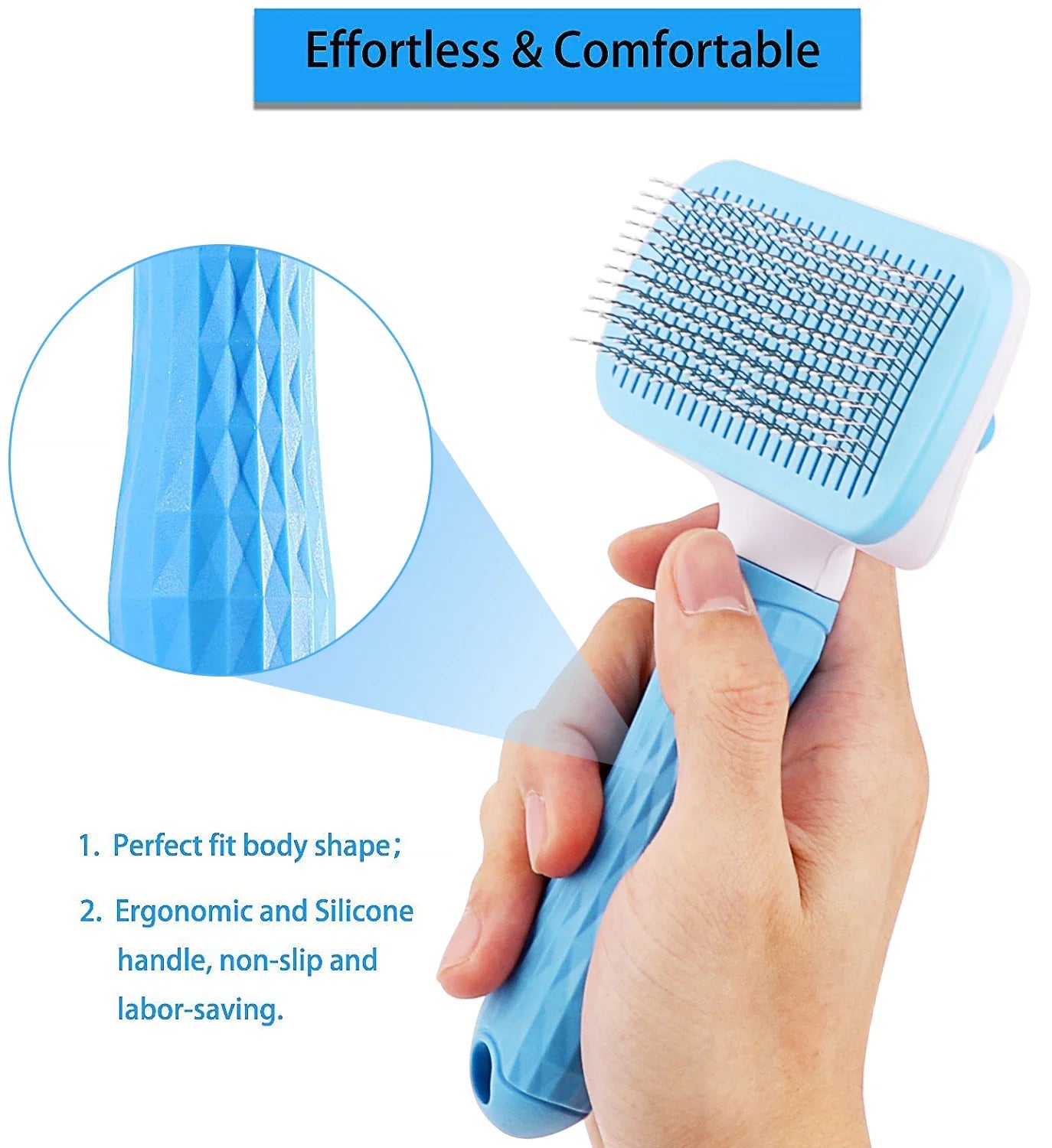 Self-Cleaning Pet Hair Remover Brush