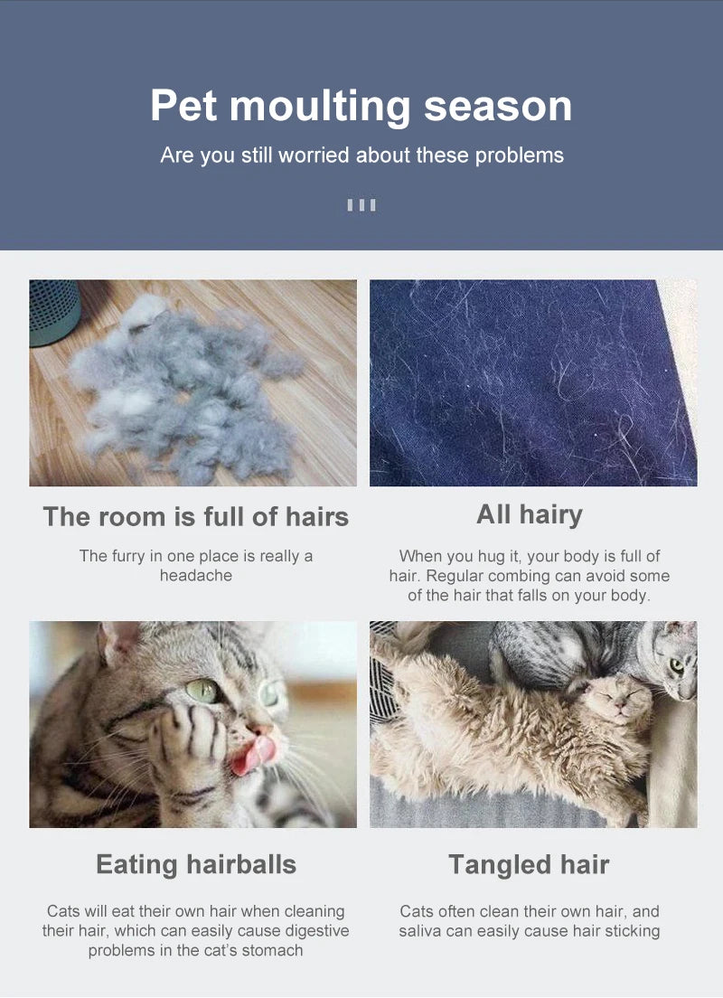 Self-Cleaning Pet Hair Remover Brush
