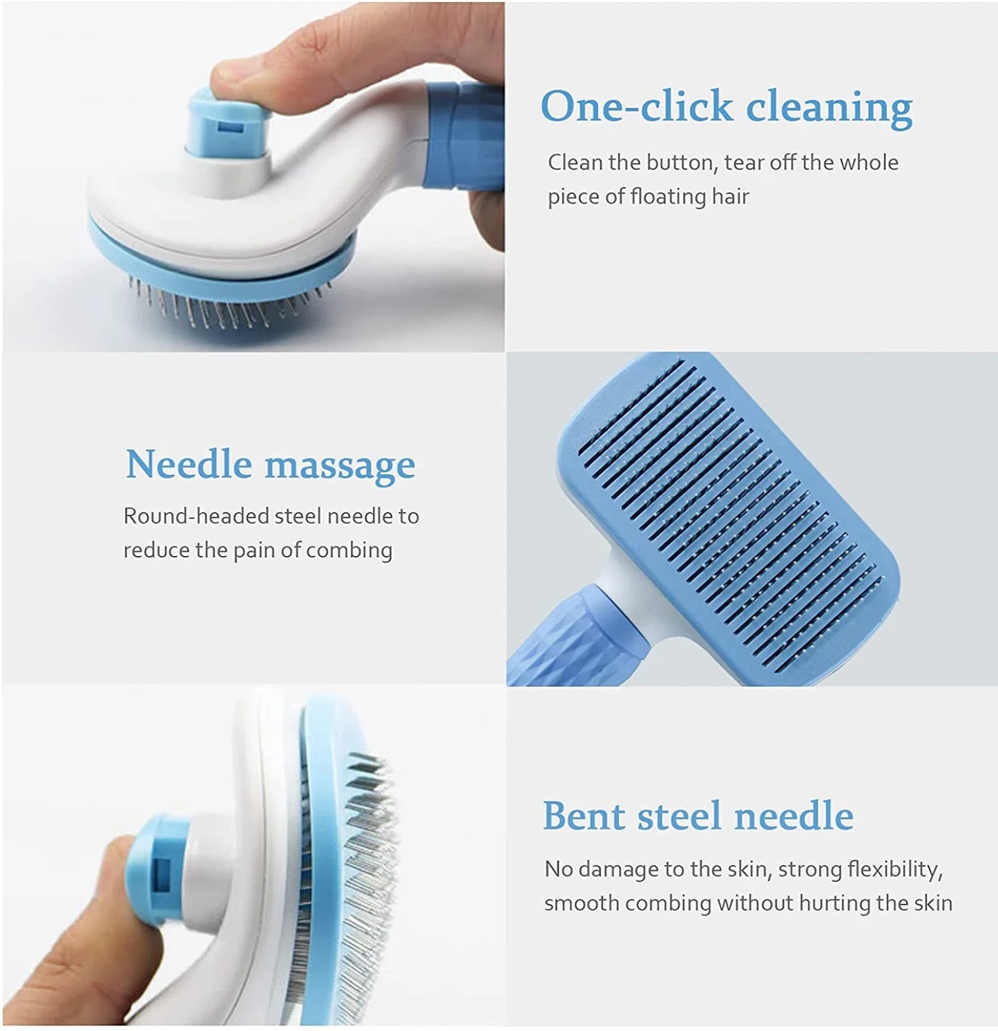 Self-Cleaning Pet Hair Remover Brush