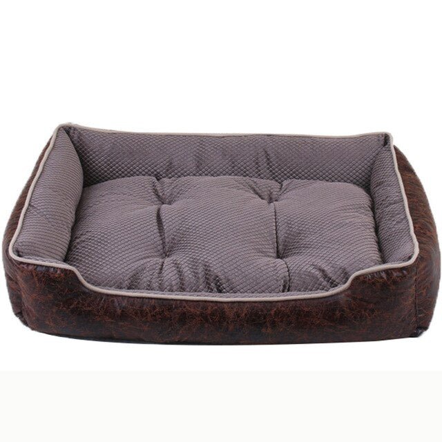 Cat Dog Bed Winter Warm Pet Sofa Waterproof Leather Kennel House Removable Mat For Small Medium Large Dogs Pets Sleeping Beds-4