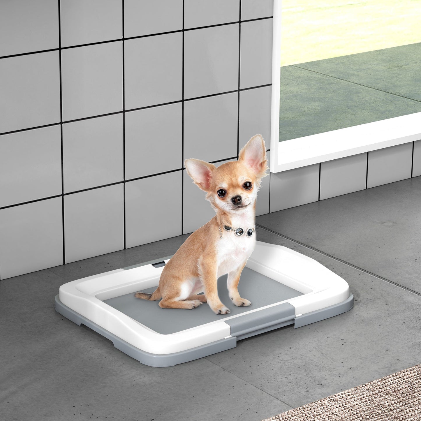 Dog Toilet Tray for Training Dogs, Dog Litter Tray for Indoor, Outdoor, 47 x 34 x 6cm-1