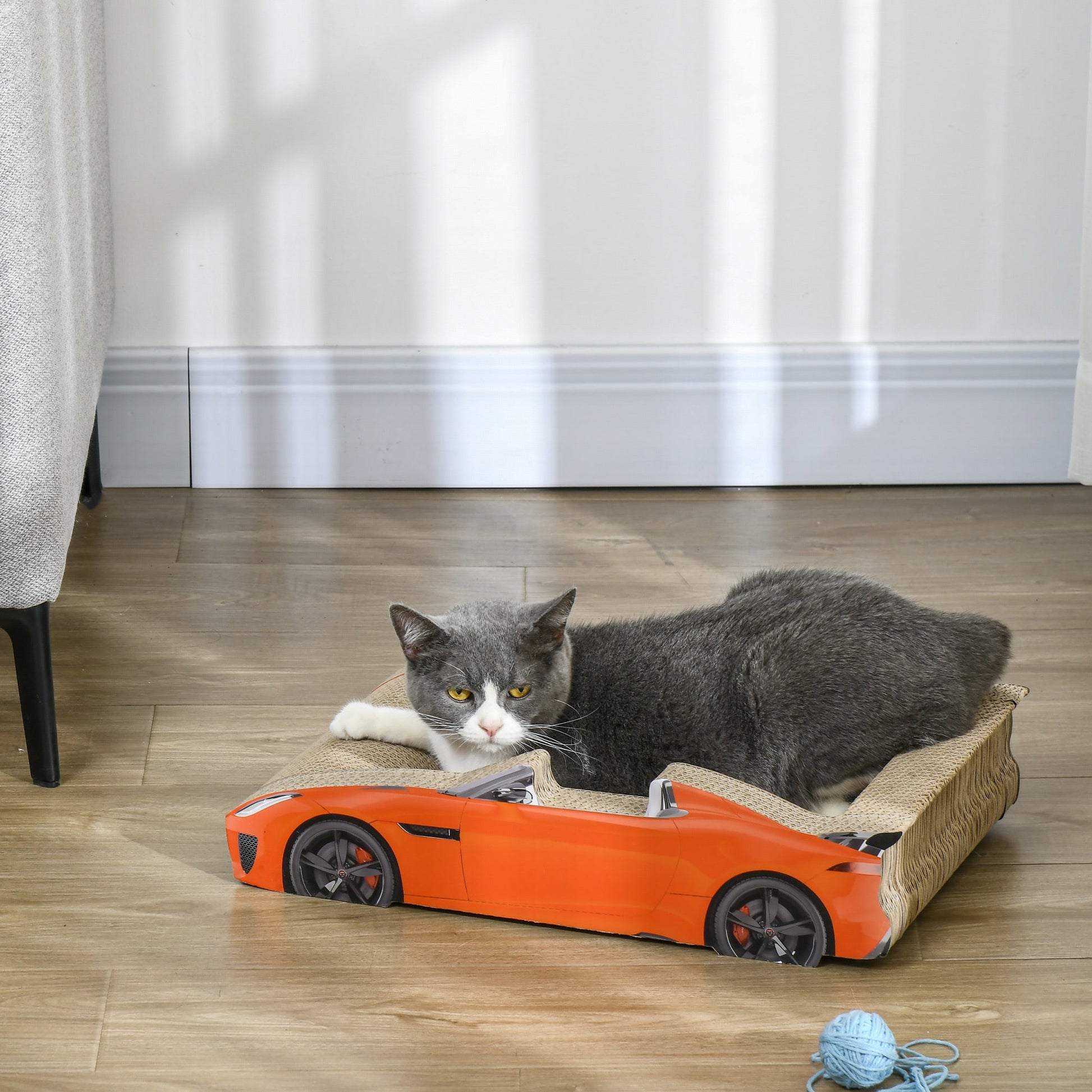 2 in 1 Cat Scratching Board with Catnip, Car-shaped-1