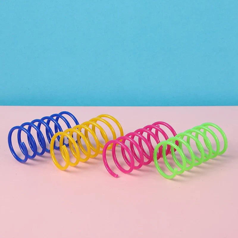 Bouncy Colorful Spring Cat Toys-2