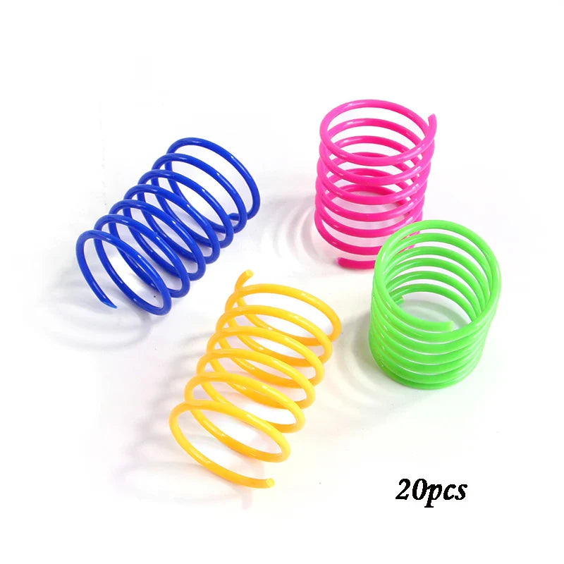 Bouncy Colorful Spring Cat Toys-5