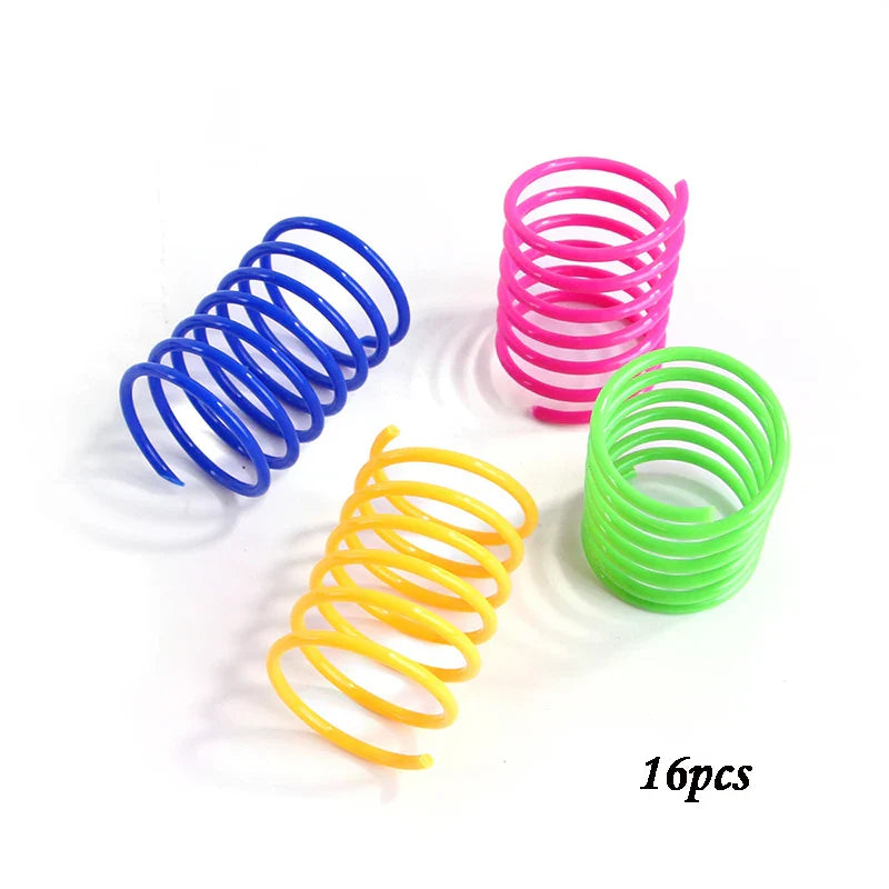 Bouncy Colorful Spring Cat Toys-6