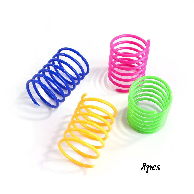 Bouncy Colorful Spring Cat Toys-7