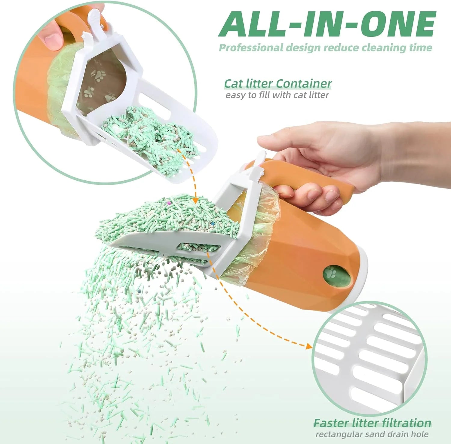 Cat Litter Scoop with Bags-3