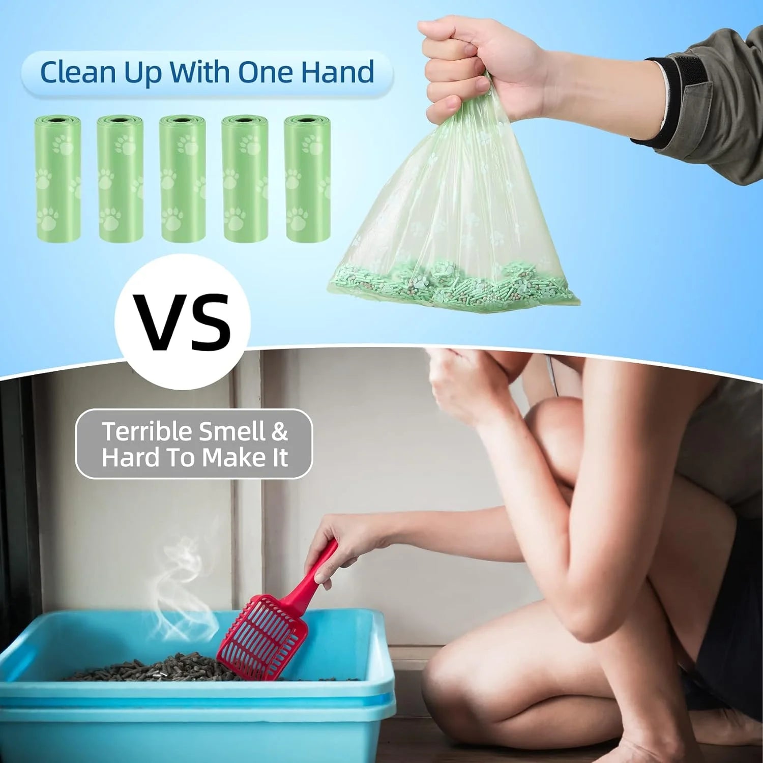 Cat Litter Scoop with Bags-4