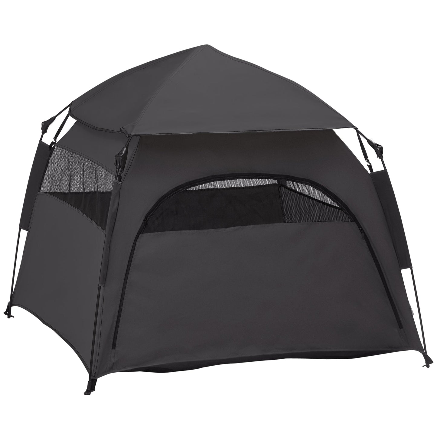 Foldable Dog Cat Tent with Water-Resistant Oxford, Carry Bag for Extra Large Dog, Charcoal Grey-0