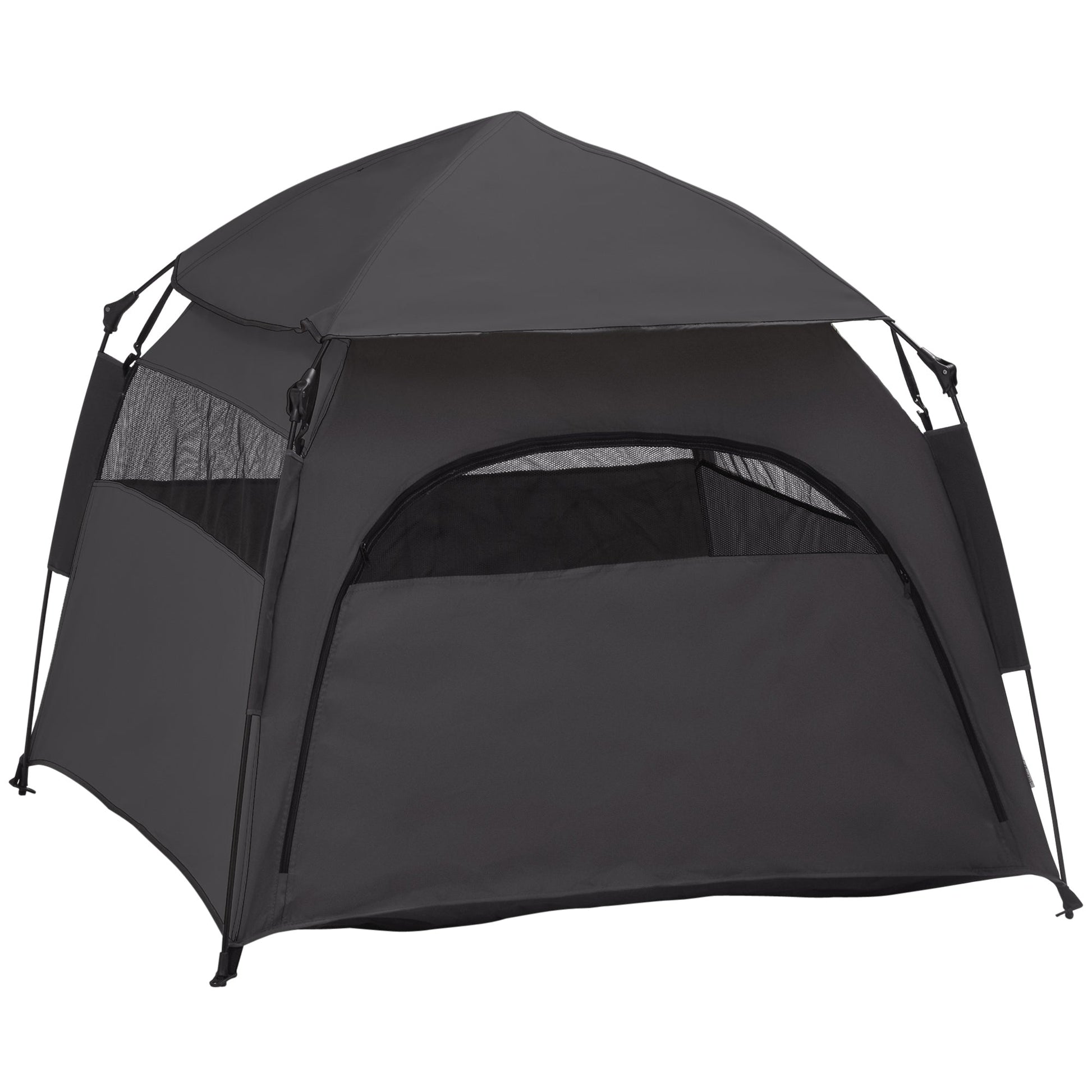 Foldable Dog Cat Tent with Water-Resistant Oxford, Carry Bag for Extra Large Dog, Charcoal Grey-0