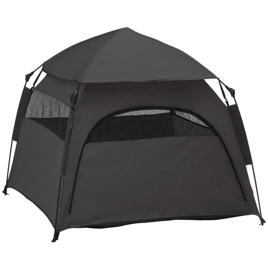 Foldable Dog Cat Tent with Water-Resistant Oxford, Carry Bag for Extra Large Dog, Charcoal Grey-0