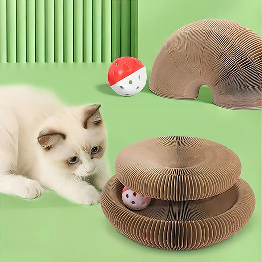 Foldable Cat Scratching Board & Play Bed-0