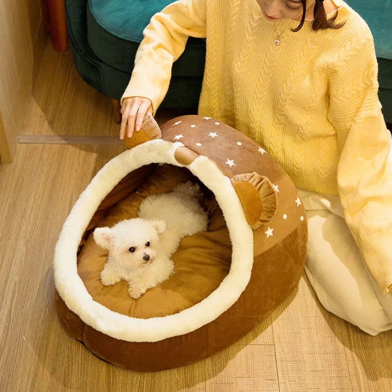 Cozy Foldable Pet House for Dogs and Cats