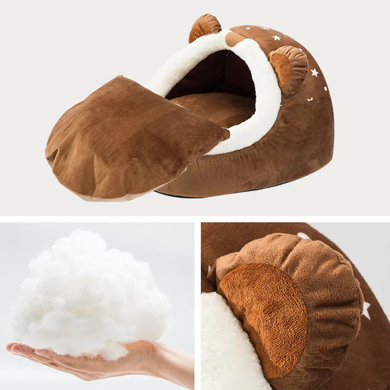 Cozy Foldable Pet House for Dogs and Cats