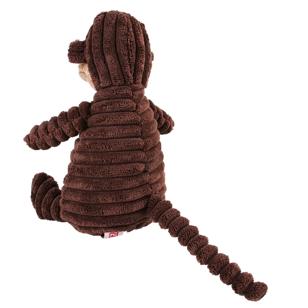 Corduroy Plush Dog Toy with Squeaker