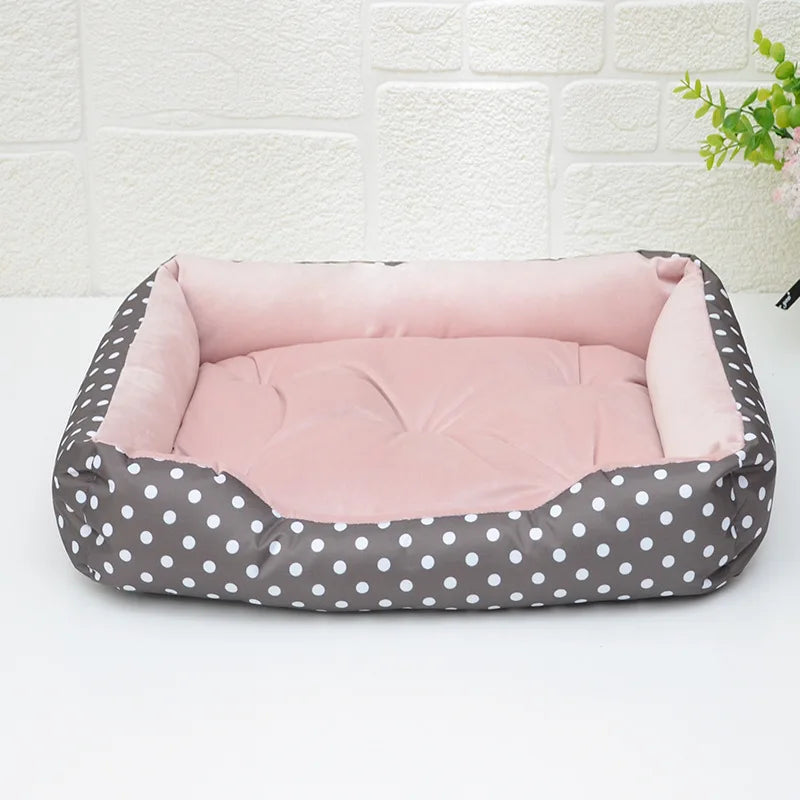 Polka Dot Dog Bed with Pillow