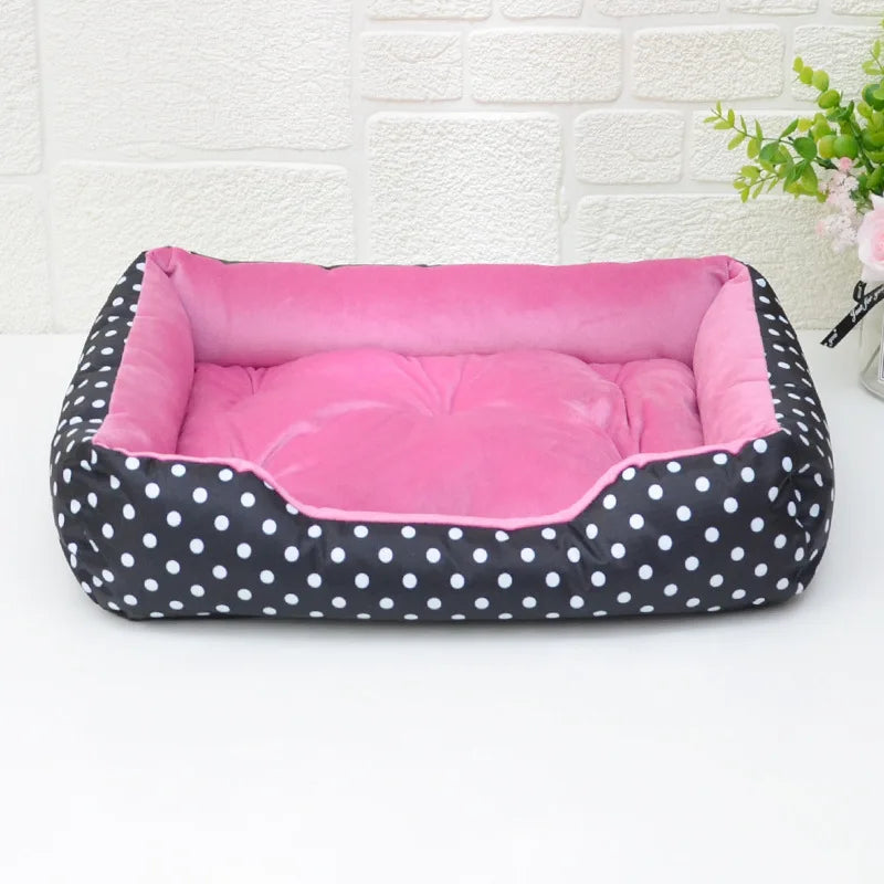 Polka Dot Dog Bed with Pillow