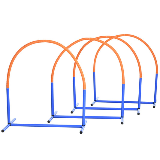4PCs Portable Dog Agility Equipment Blue-0