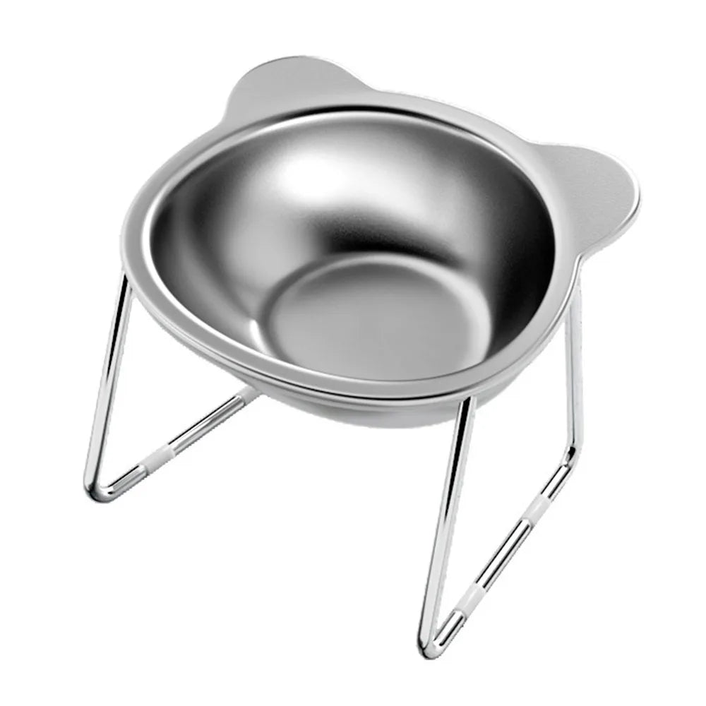 Raised Cat Bowl with 15° Tilted Neck Guard