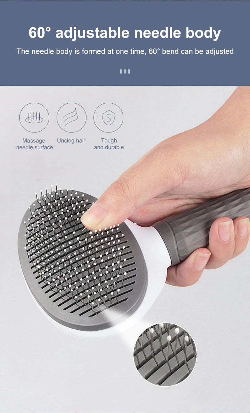 Self-Cleaning Pet Hair Remover Brush