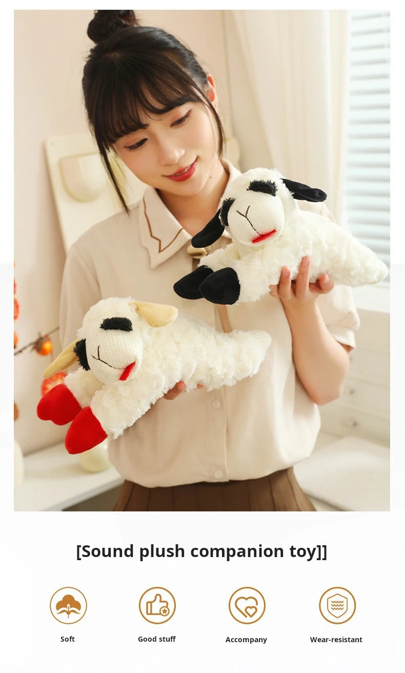 Plush Lamb Dog Toy