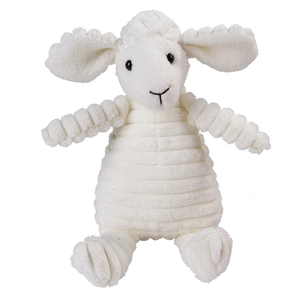 Corduroy Plush Dog Toy with Squeaker