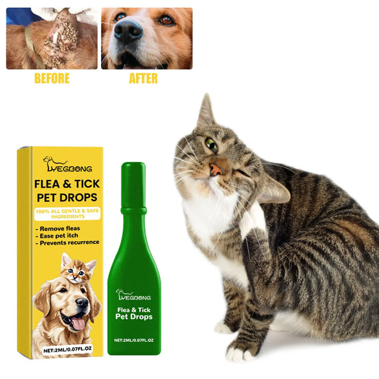 Anti-Flea & Tick Drops for Dogs and Cats