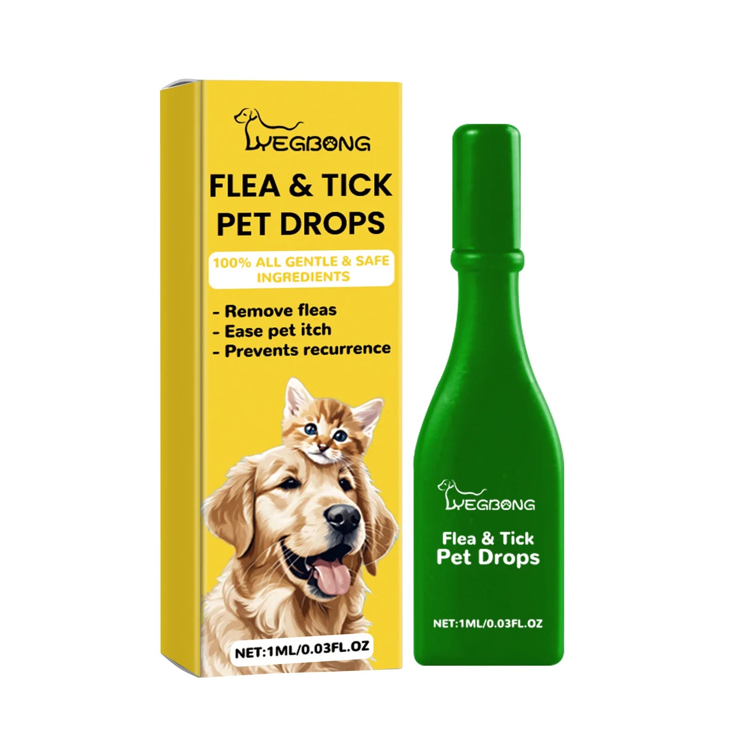 Anti-Flea & Tick Drops for Dogs and Cats