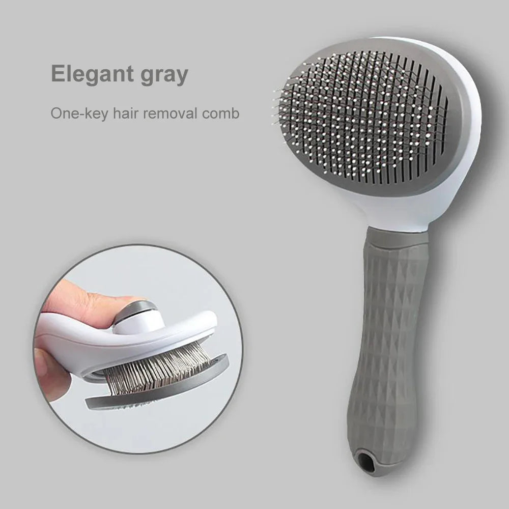 Self-Cleaning Pet Hair Remover Brush