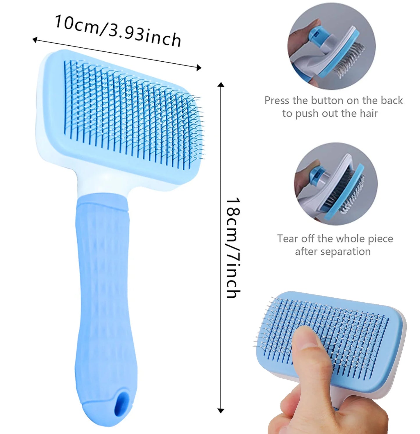 Self-Cleaning Pet Hair Remover Brush