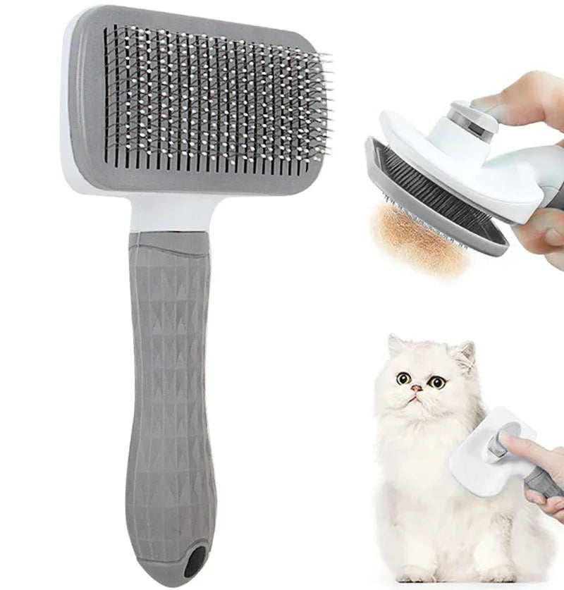 Self-Cleaning Pet Hair Remover Brush