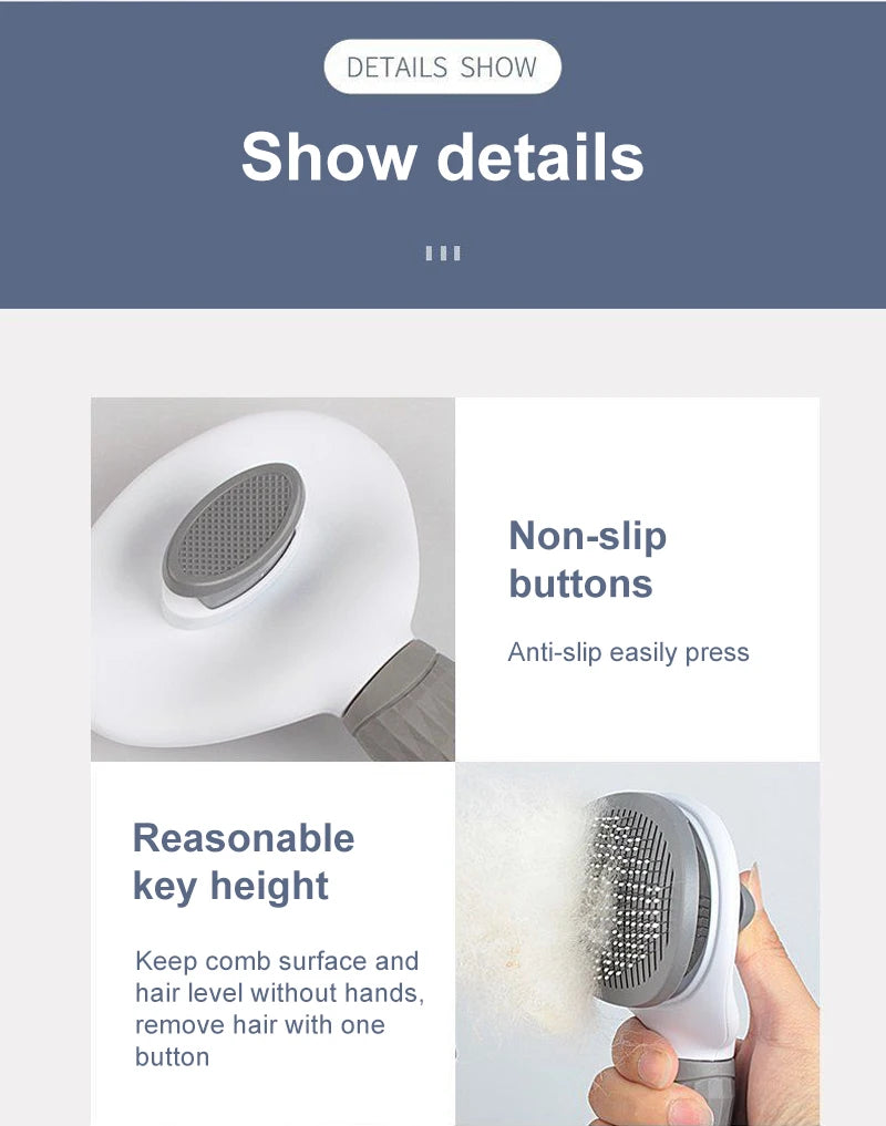 Self-Cleaning Pet Hair Remover Brush