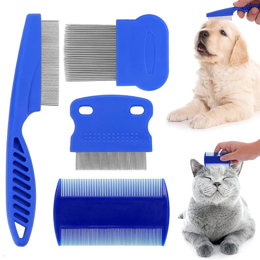 Pet Grooming Comb Set – 4 Pieces