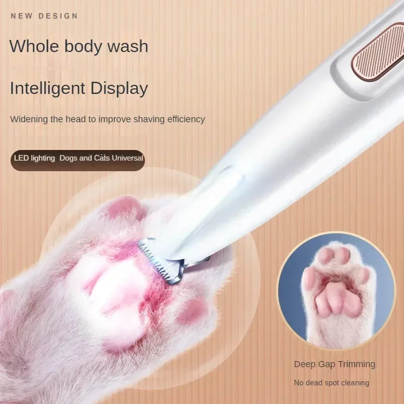 Rechargeable Pet Paw Trimmer with LED Light