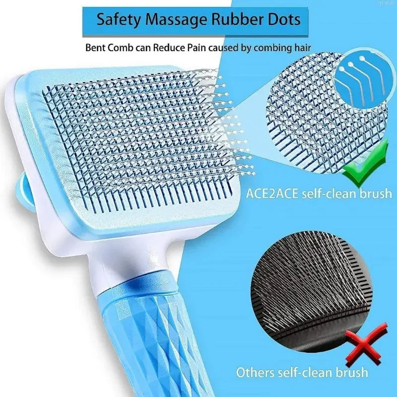 Self-Cleaning Pet Hair Remover Brush