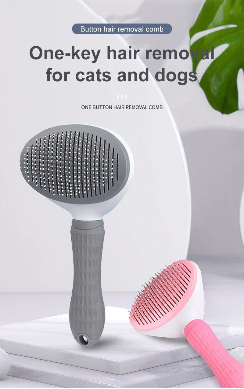 Self-Cleaning Pet Hair Remover Brush