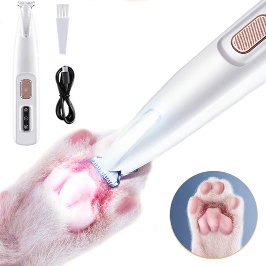 Rechargeable Pet Paw Trimmer with LED Light