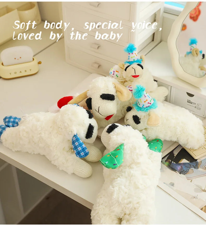 Plush Lamb Dog Toy