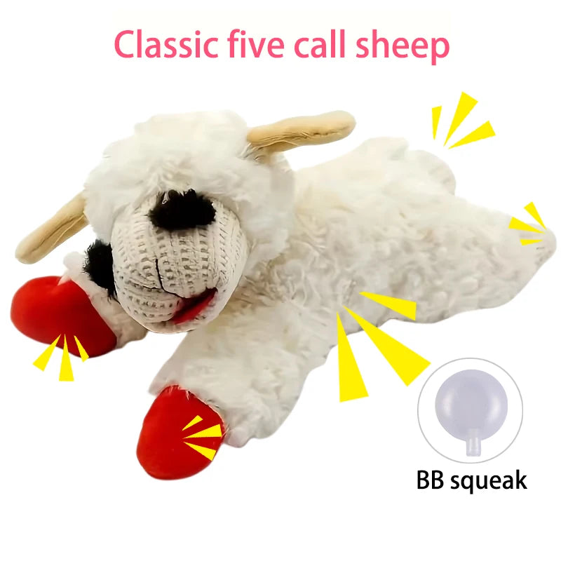 Plush Lamb Dog Toy