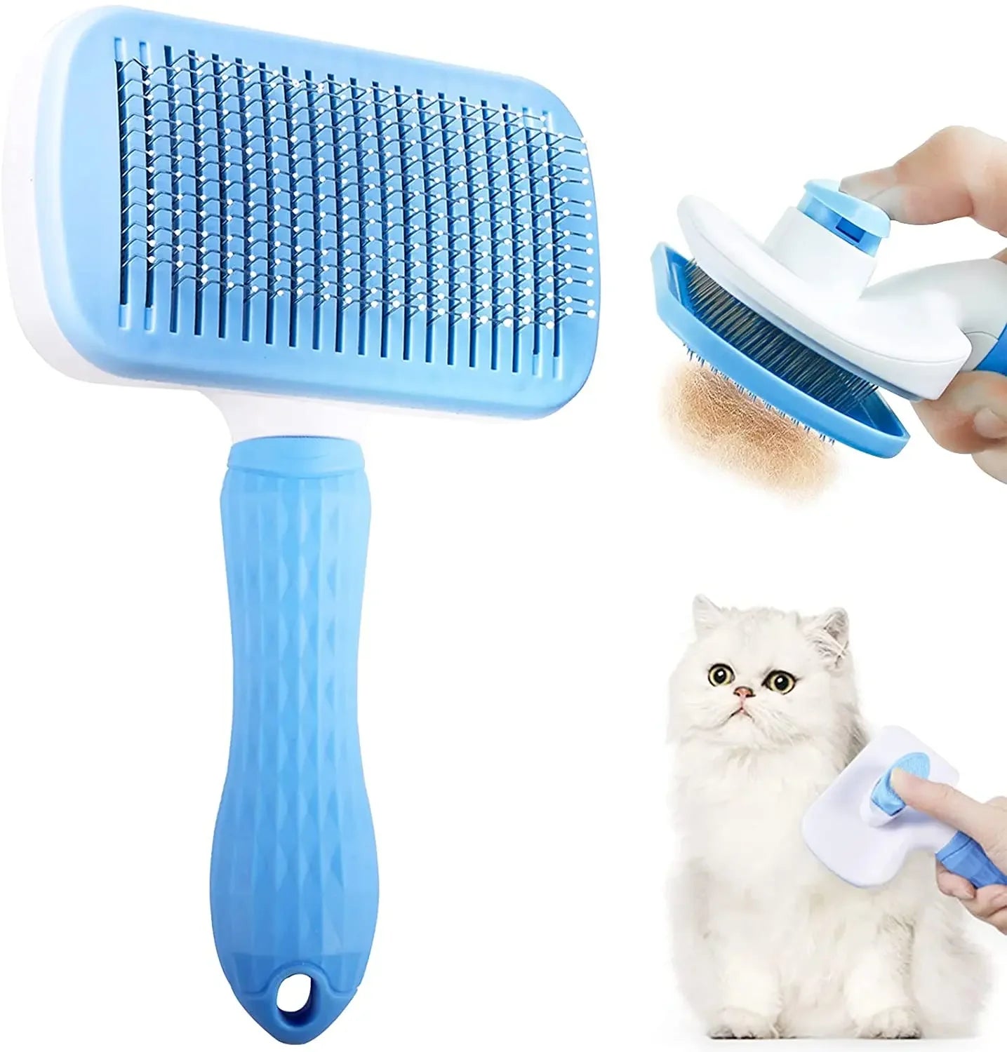 Self-Cleaning Pet Hair Remover Brush