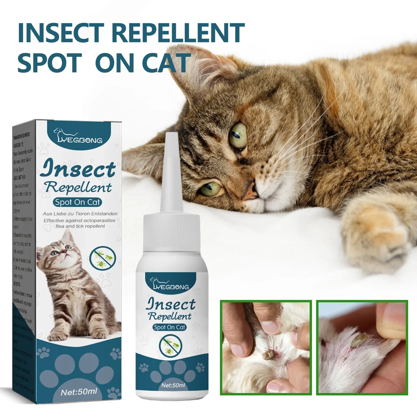 Pet Flea & Tick Killer Drops for Dogs and Cats