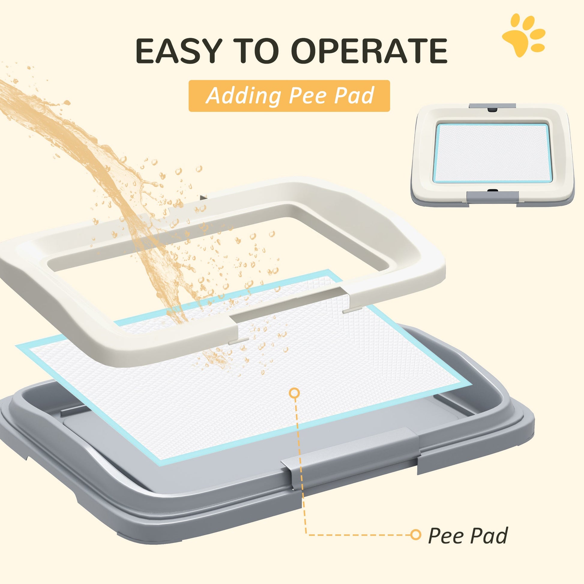 Dog Toilet Tray for Training Dogs, Dog Litter Tray for Indoor, Outdoor, 47 x 34 x 6cm-3